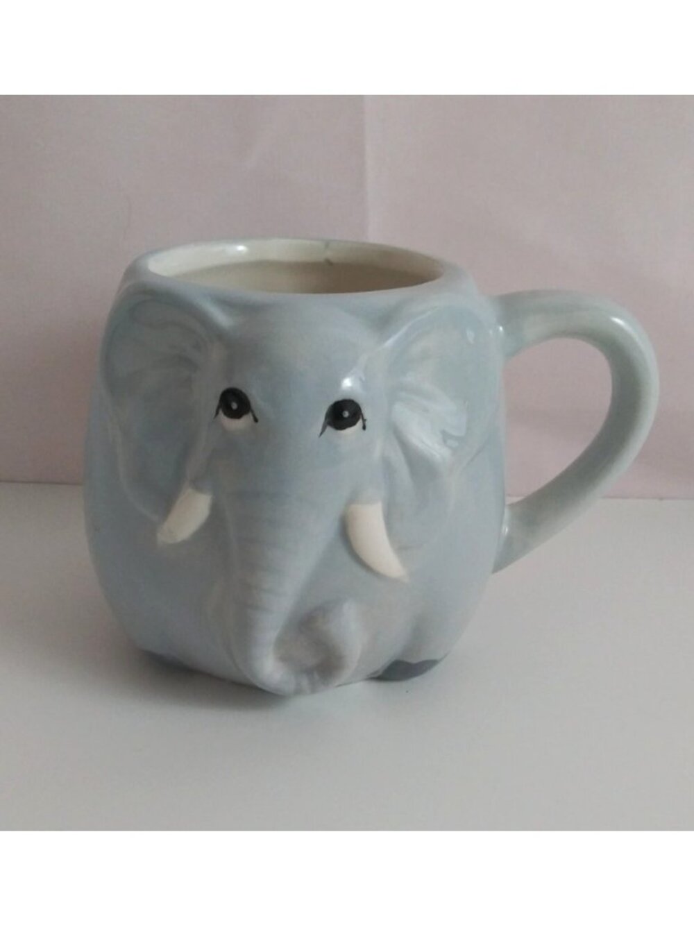 Elephant Adorable Gray Ceramic 3D Coffee Mug